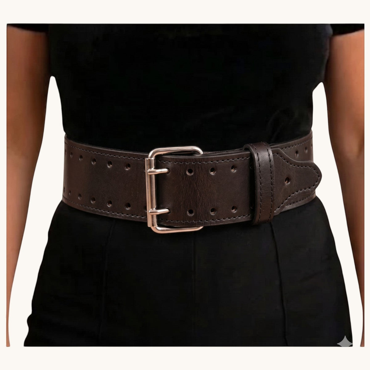 Heavy-duty leather base belt from premium leather