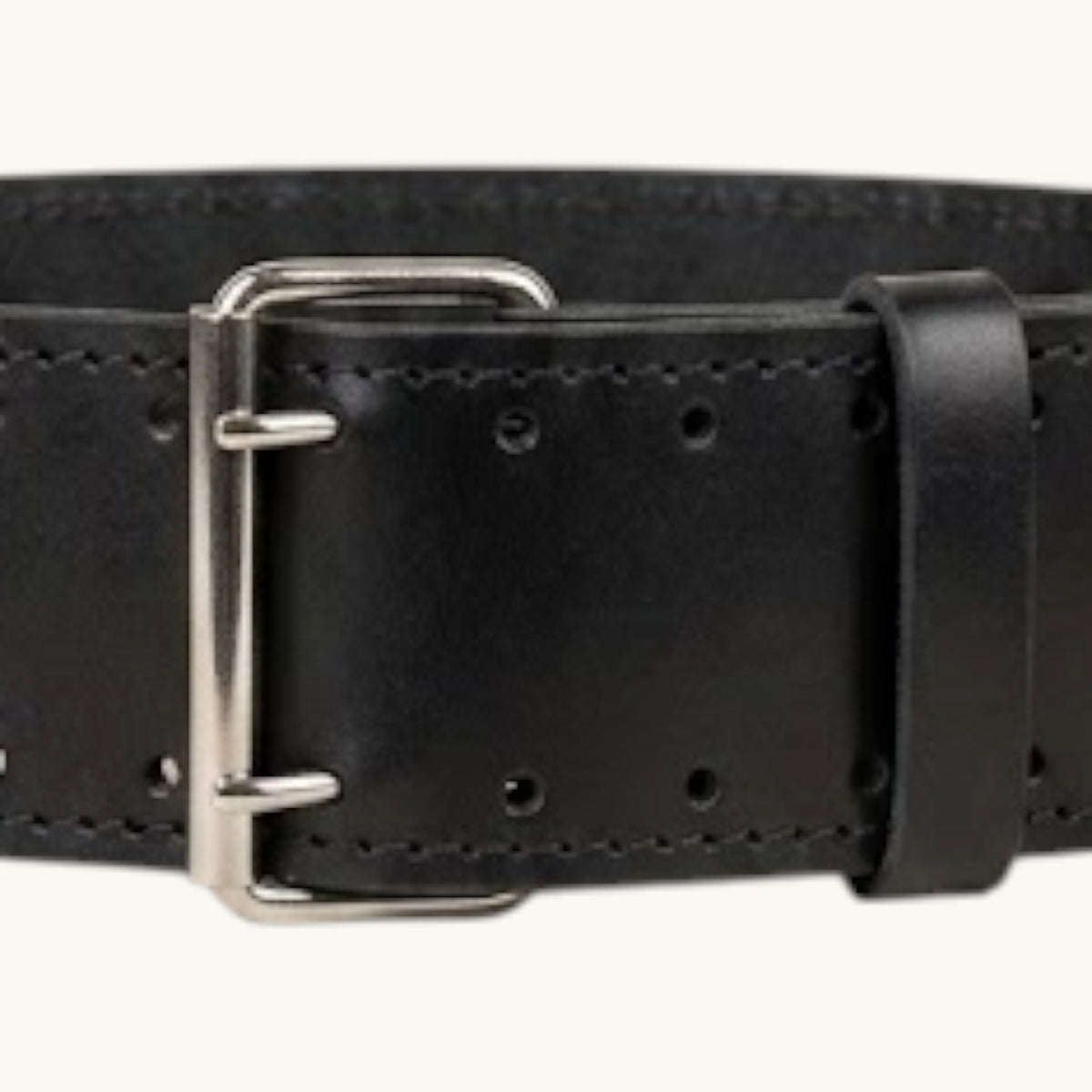 Heavy-duty leather base belt made from premium leather stainless steel buckle
