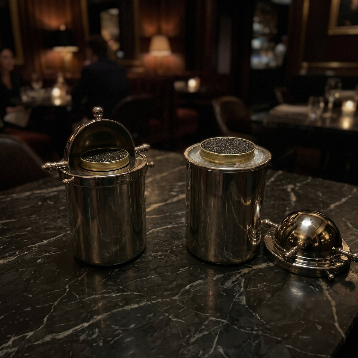 caviar service system tin