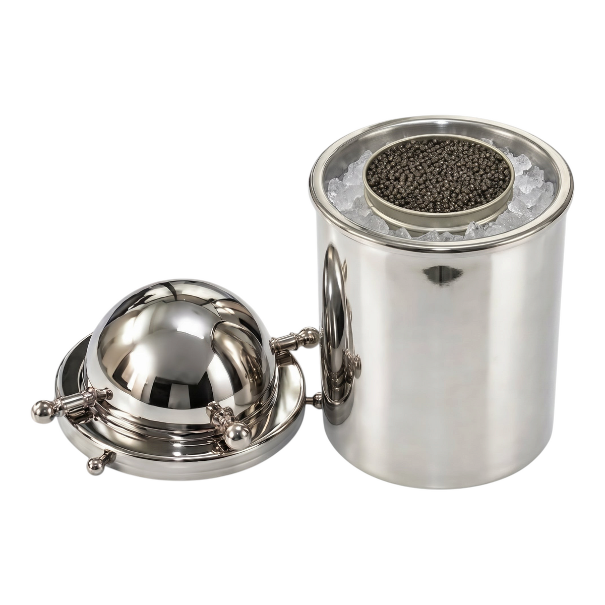 caviar service tin ice