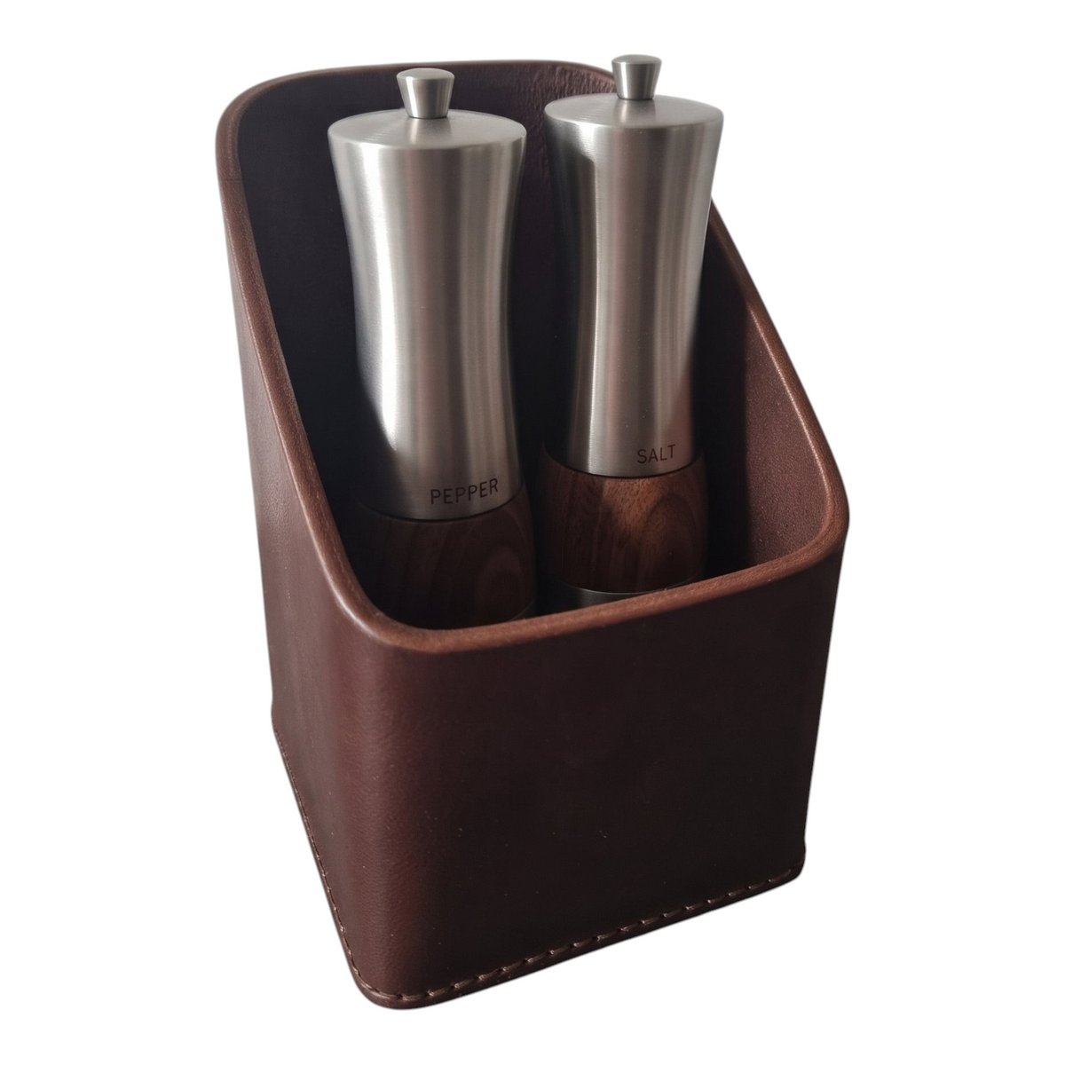 leather holder pepper and salt